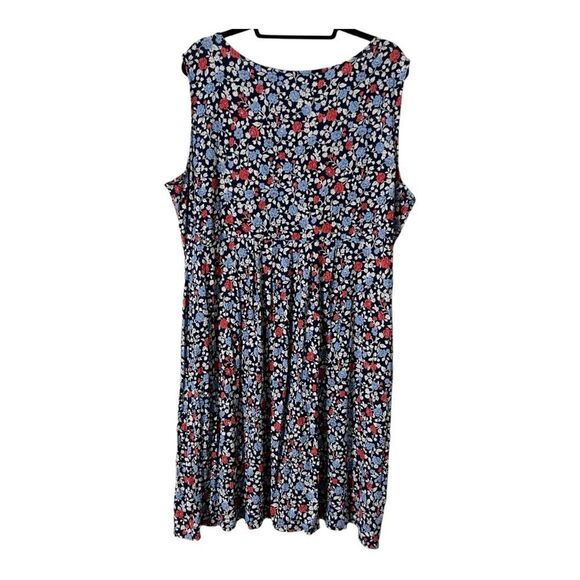 St John’s Bay Sleeveless Crossover V Neck Floral Knee Length Dress Size 3X - Picture 2 of 5